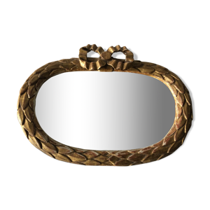 Miroir vintage en bois doré de