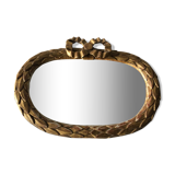 Louis XVI-style gilded wooden vintage mirror 38x27cm
