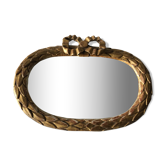 Louis XVI-style gilded wooden vintage mirror 38x27cm
