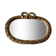 Louis XVI-style gilded wooden vintage mirror 38x27cm