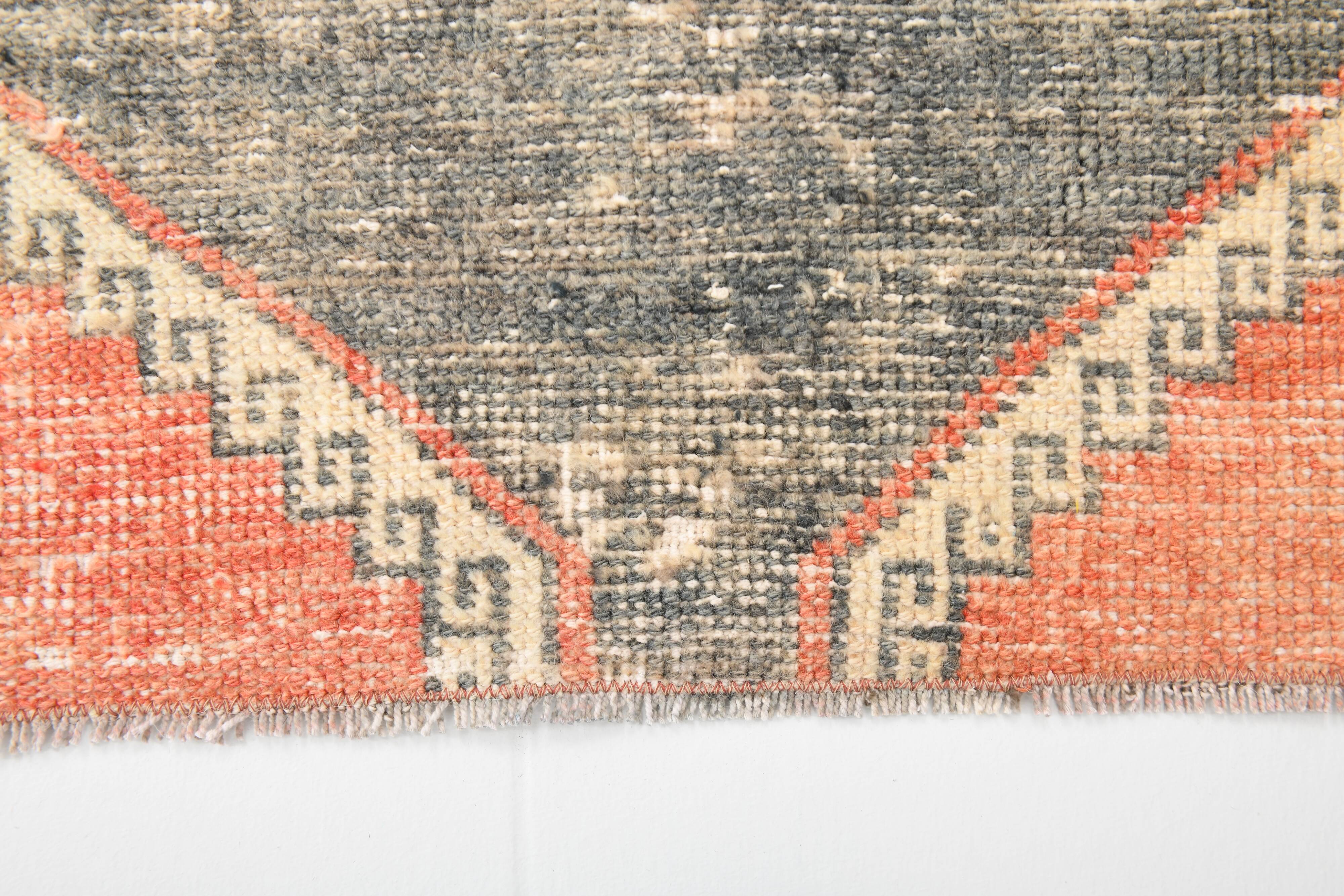 3x6 Handmade Turkish Red Vintage Rug, 81x185Cm