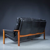 Mid-Century Leather Tessa T21 Living Room Sets 1970s, Set of 3