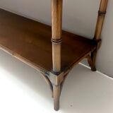 Rectangular Durmast Etagere / Console Tabe with Two Shelves, Italy