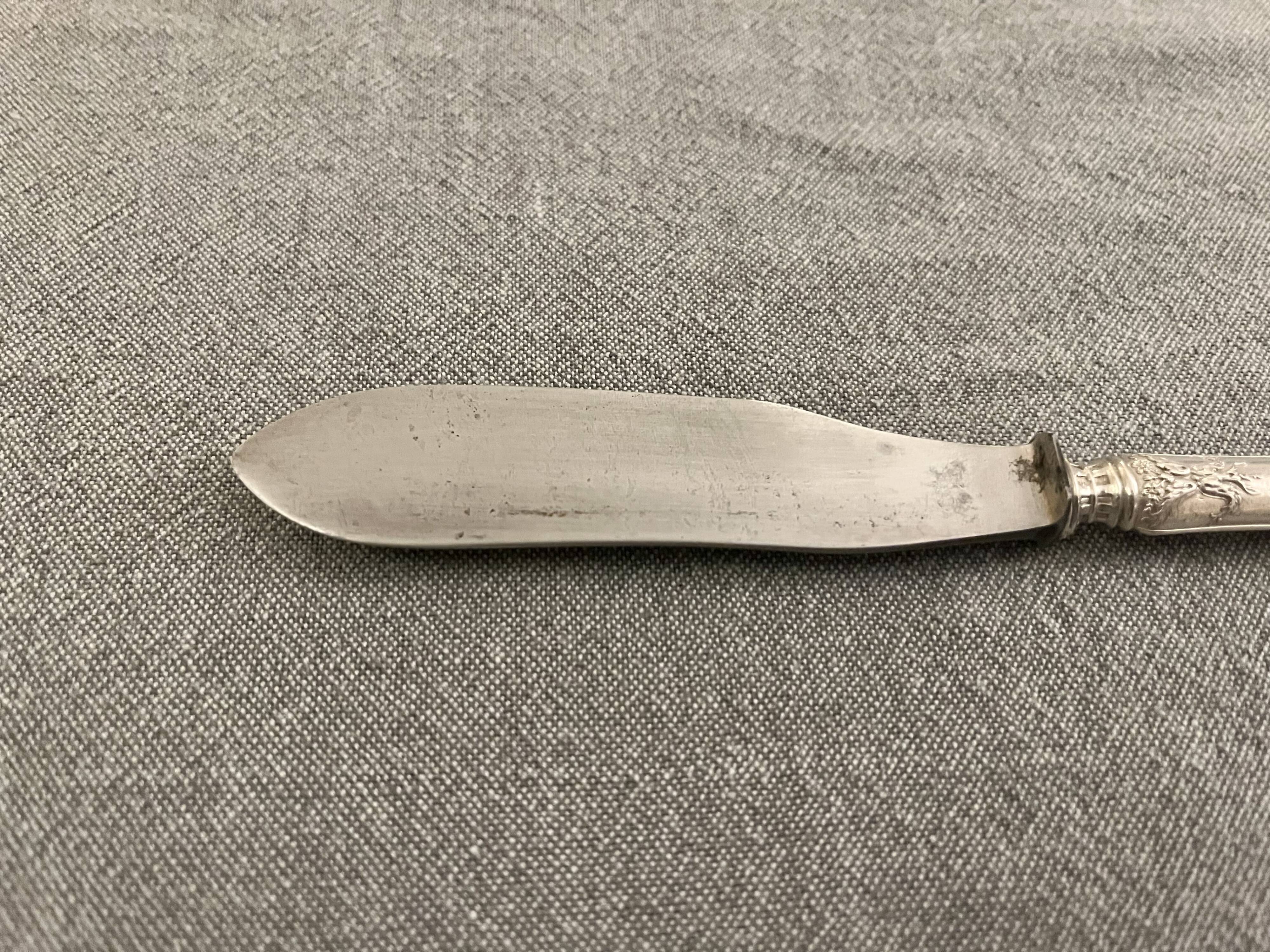 Sterling silver cheese knife