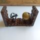 Wooden bookends globe world map
