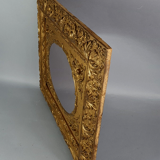 Old frame view rectangle or oval wood gilded stucco 58x48 cm SB108