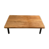 Table basse piétement métal et plateau bois exotique