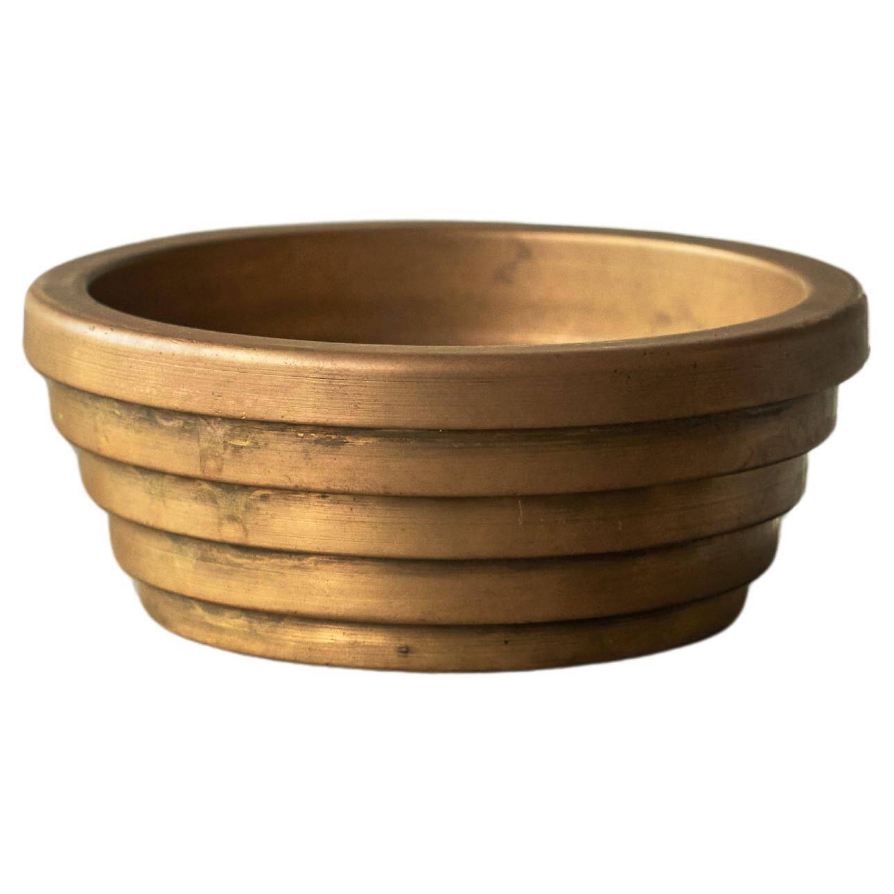Patinated brass catchall Art Deco early 20th century