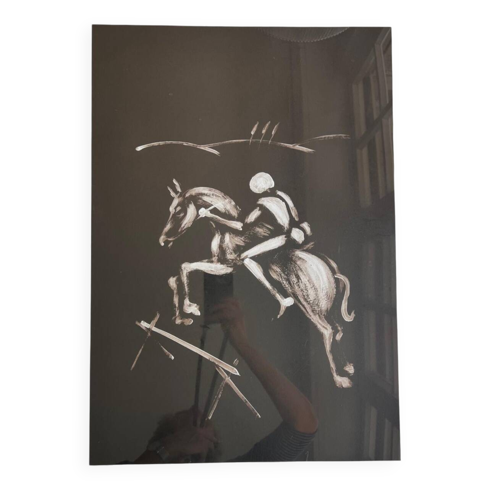 Tableau le cavalier blanc