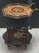 Marquetry trolley on wheels