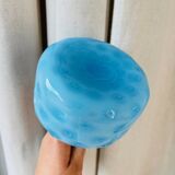 Blue opaline soliflore vase