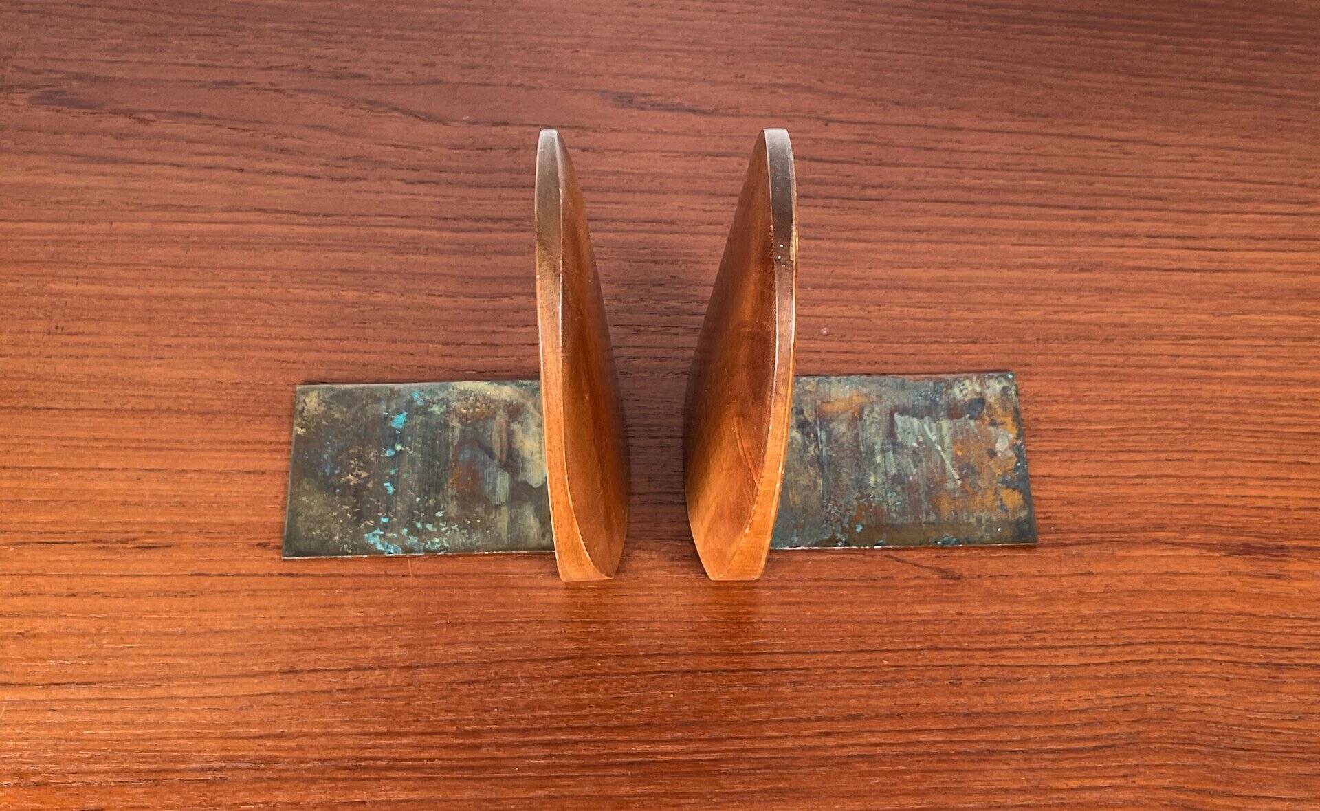 Mid-century Scandinavian wooden bookends, 1960s, set of 2.