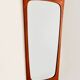 Miroir danois vintage, cadre en teck