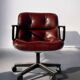 Pollock Office Chair Bordeaux Leather - Knoll International