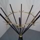 Italian Copper & Steel Tubular Coat Rack, 1950s