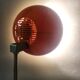 Orange eye ball lamp, space age, Eichoff, Germany, 1960-70
