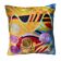 Hand-embroidered silk cushion cover, modern art, spiral pattern 45x45 cm