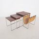 Mid-century rosewood and leather mimiset by Brabantia, The Netherlands 1950