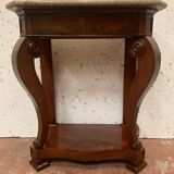 Louis Philippe console in mahogany and veneer XIX century