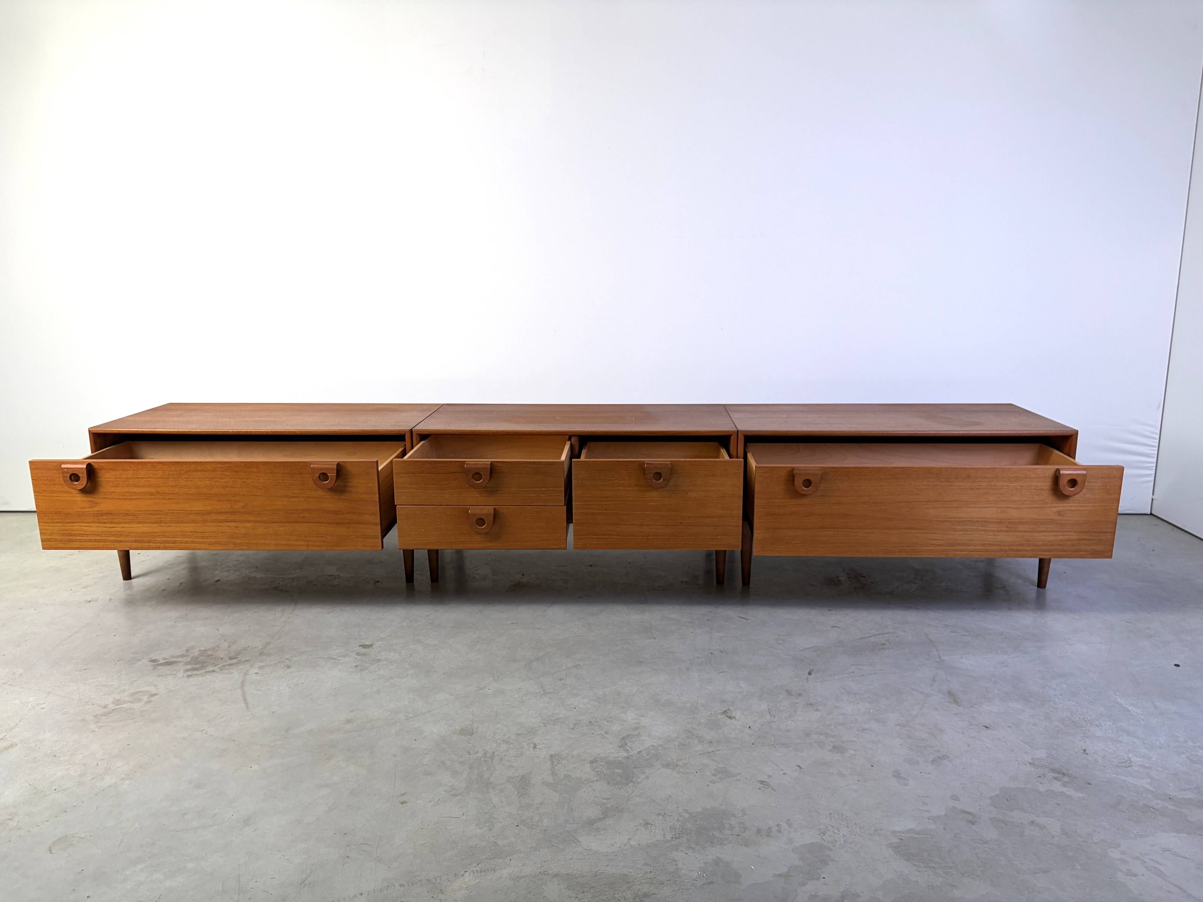 Large mid-century teak lowboard by RT Möbel, 1960s - Denmark