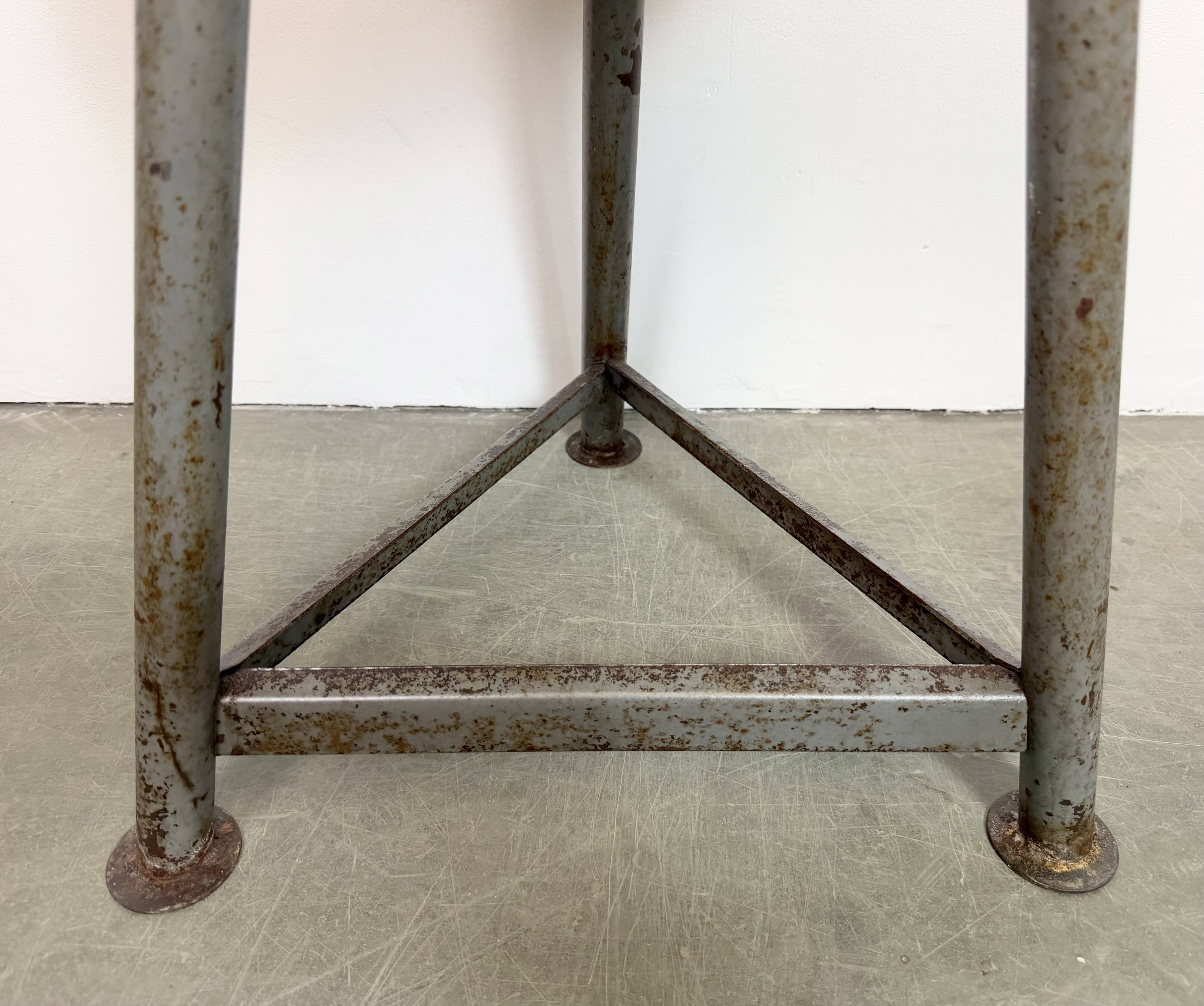 Grey Industrial Workshop Stool, 1960s