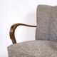 Set Of Two Armchairs In Floral Fabric & Dark Polished Wood, Danish Design From 1960s