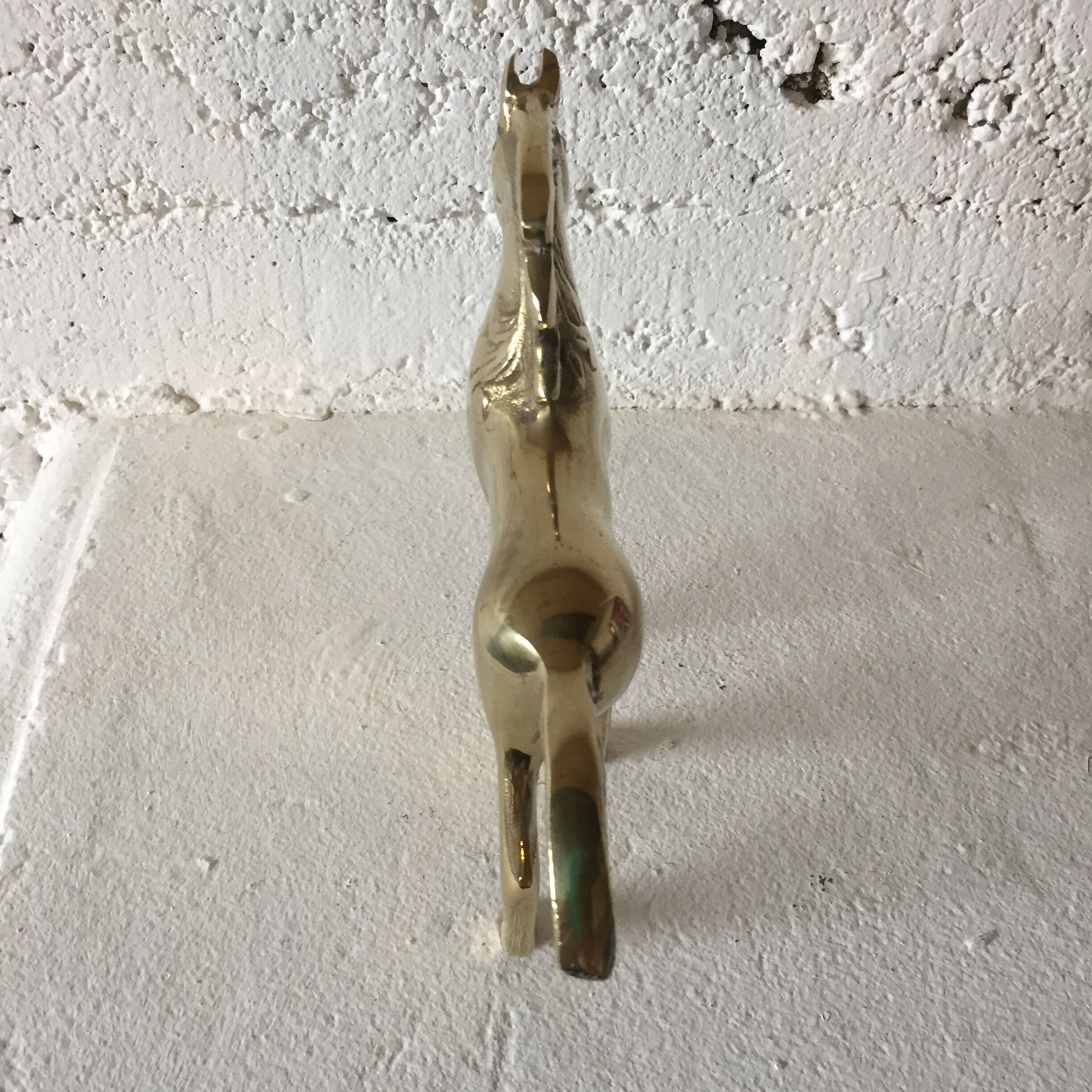 Vintage brass horse sculpture