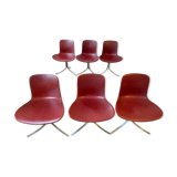 6 Chairs Model PK-9 by Poul Kjaerholm for Fritz Hansen