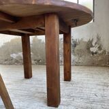 1950s round pine table with extensions