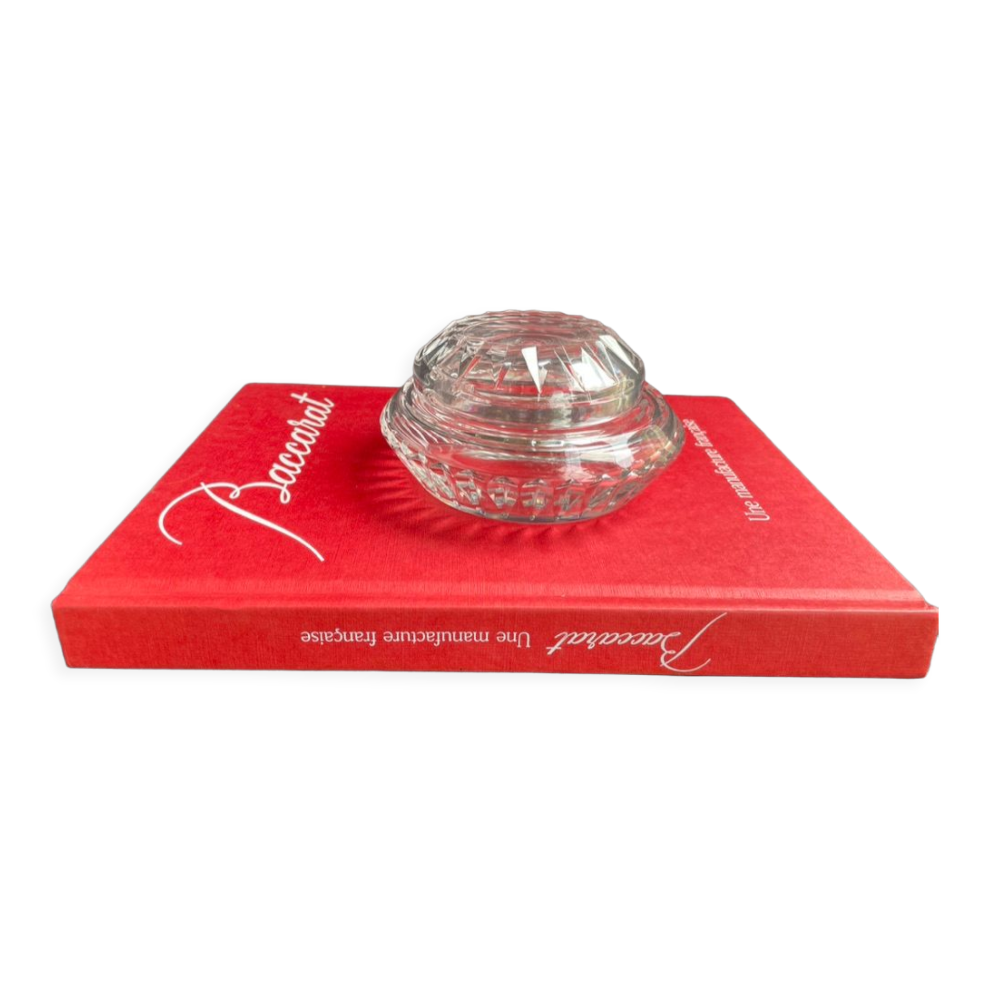 Bonbonnière or cotton box Baccarat model Monique - Art Deco