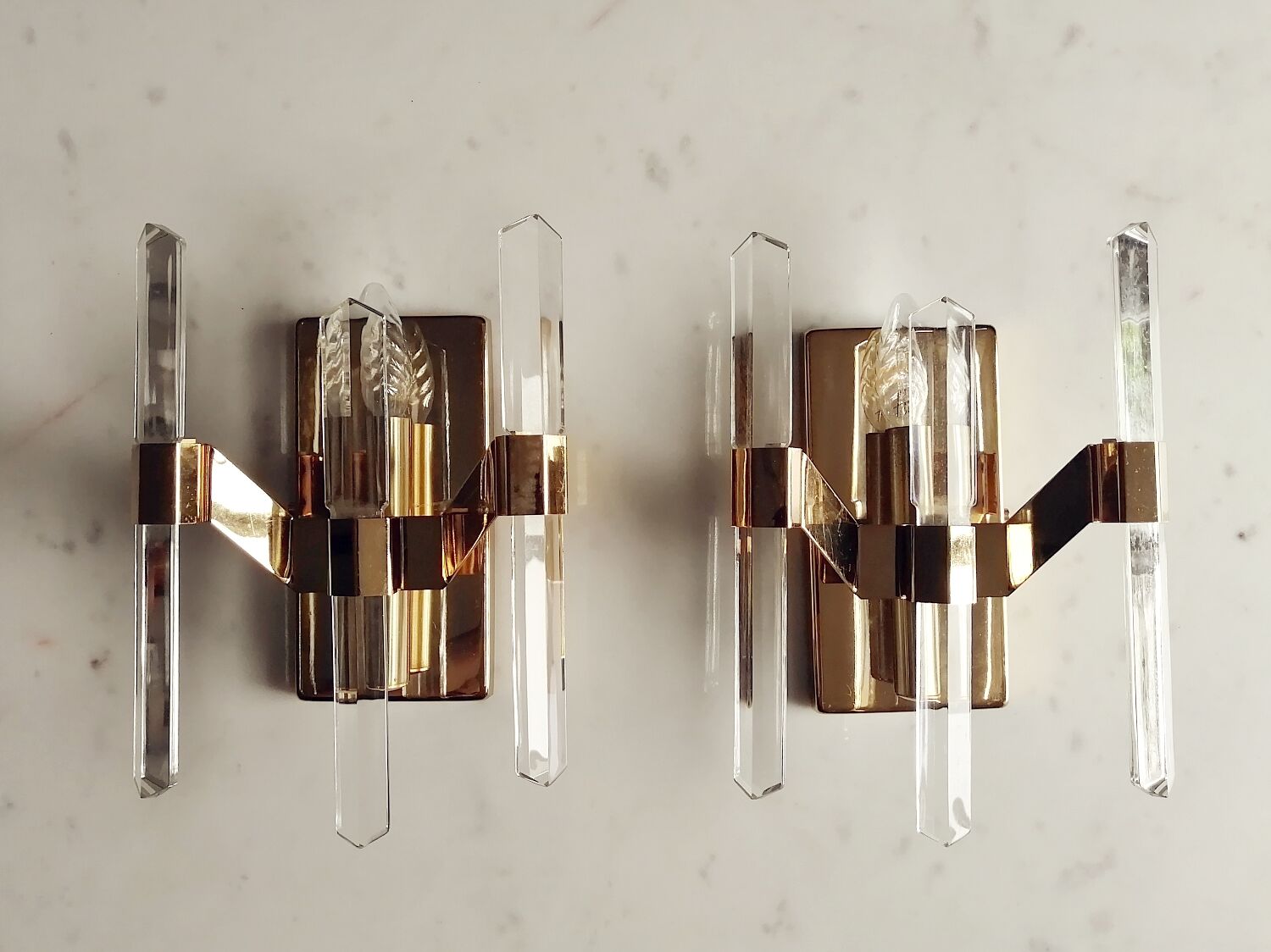 Pair of Sciolari wall lights