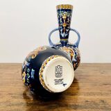 Magnificent Pair of Gien Ceramic Handled Vases, Renaissance Series