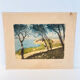 Old colour-enhanced etching – Mediterranean view from