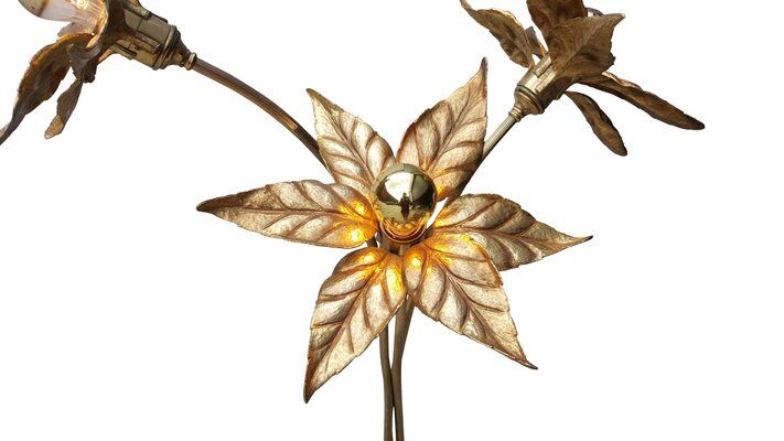 Brass floor lamp, Belgium, 1970s