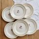 6 vintage dessert plates faience Saint-Amandinoise Saint-Amand model