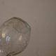 Small vintage soliflore vase in cracked transparent glass – H 17 cm