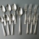 Set of silver metal cutlery Ercuis model Cambodia