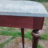 Console ancienne style louis xvi avec plateau marbre