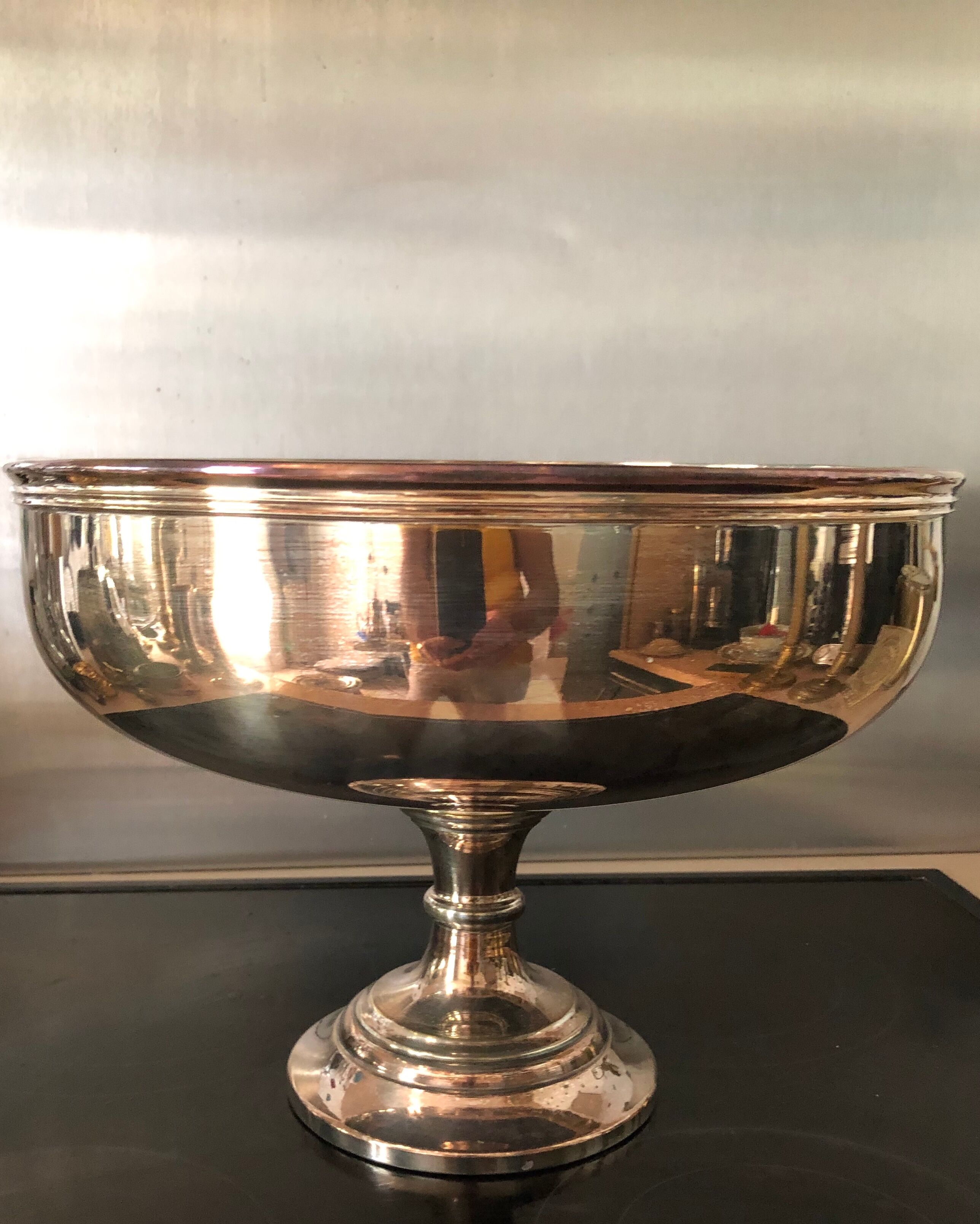 Very large silver metal cut