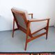 Vintage Thonet teak armchair, retro 1960s–70s style.