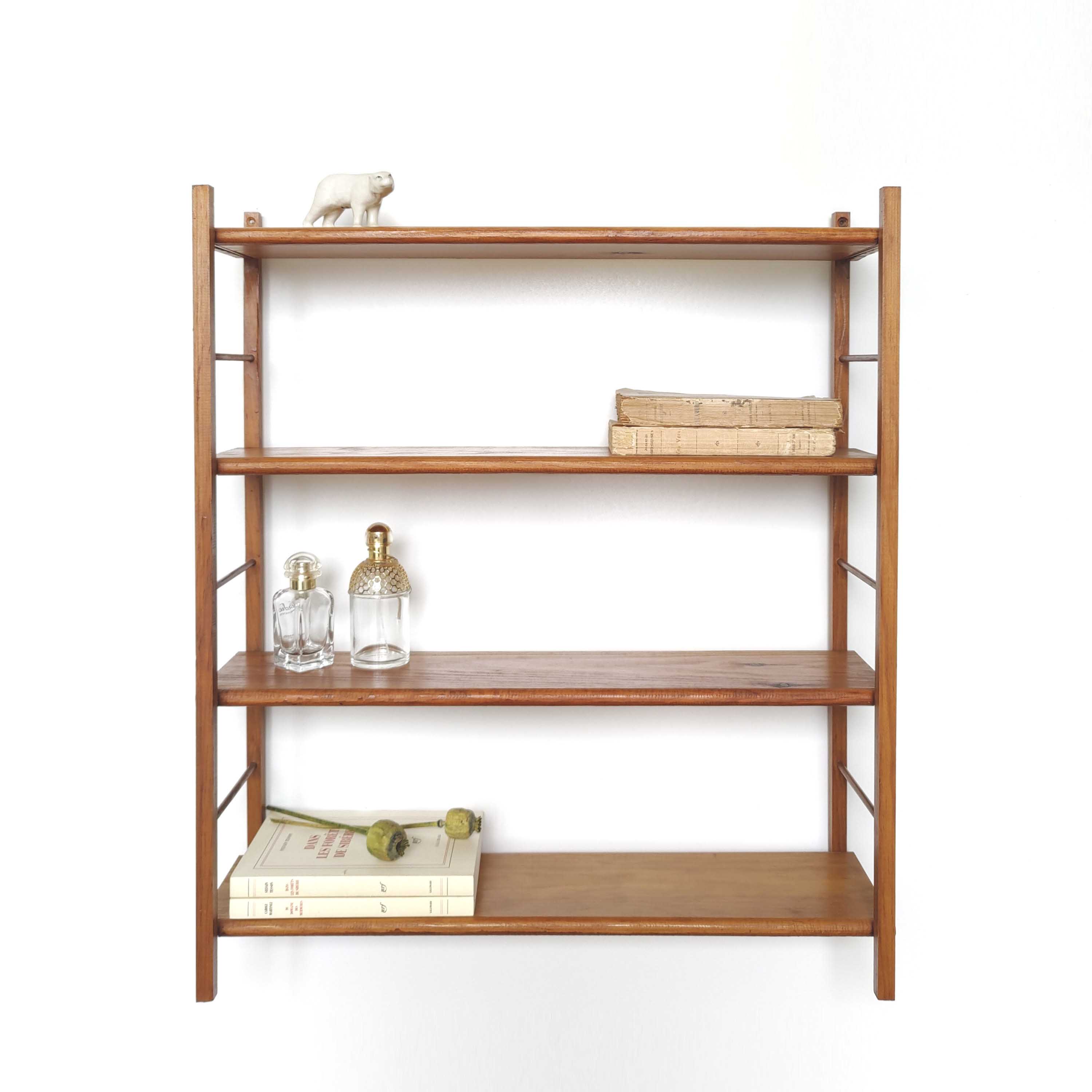 Vintage wood wall shelf