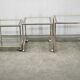 1970s Italian Chrome, Brass and Glass Nesting Tables, Set of Three