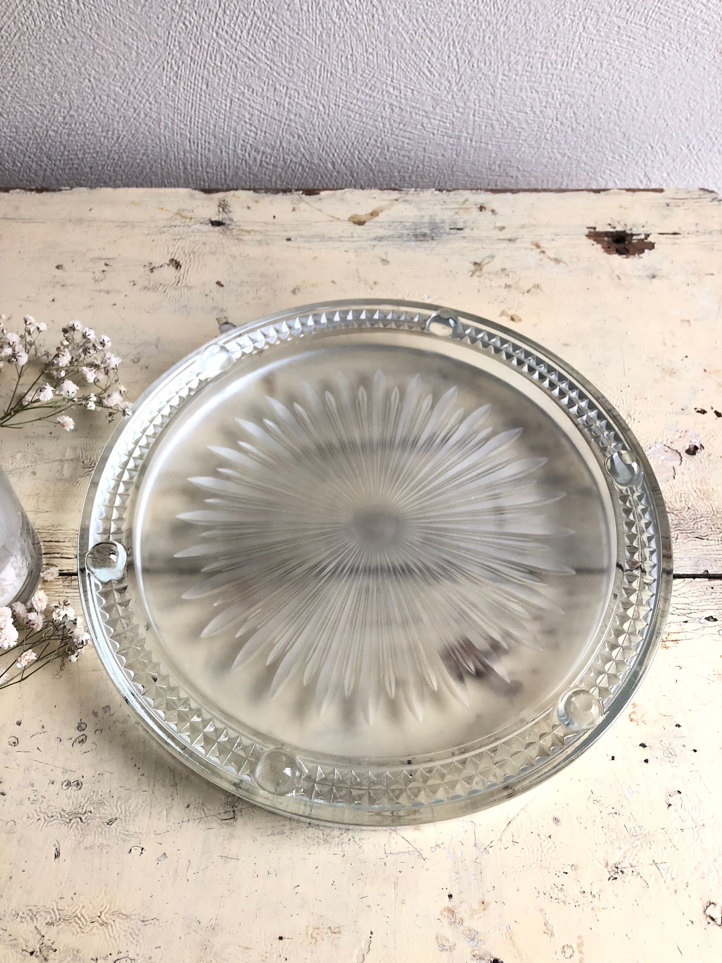 Dessous de plat en verre ciselé