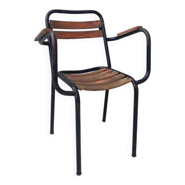 Fauteuil Tolix Vintage Années 50 patiné