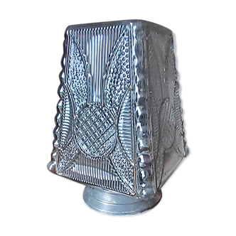 Art deco lamp of the 30s in glass and aluminum