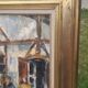 Oil on canvas framed hunting return Michel Gilbert 50 X 73 cm