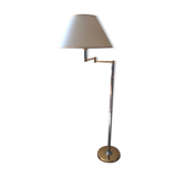 Floor lamp chrome and gold reader of the 70s