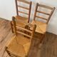 Lot de 6 chaises en orne et paille