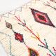 Tapis berbère marocain Azilal écru à motifs colorés 2,10x1,54m