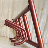 Wooden wall-mounted coat rack - late 20th century